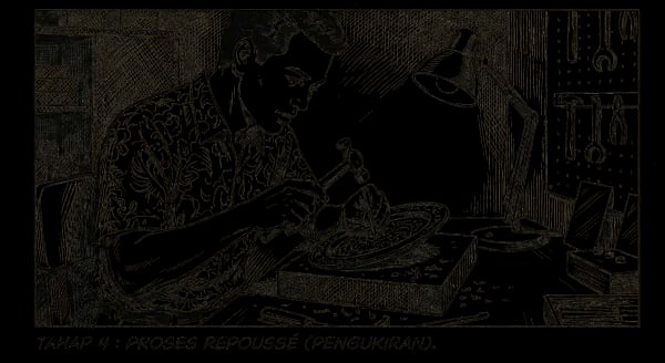 Tahap The Art of Engraving (Repoussé) - Workshop Pembuatan Cincin di Salim Silver